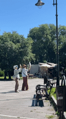 Morning life unfolds in sunny Varna parks and squares