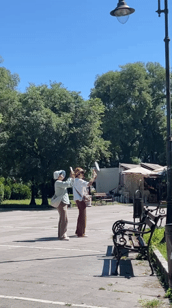 Morning life unfolds in sunny Varna parks and squares