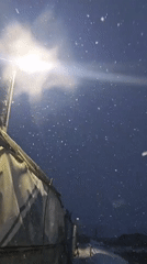 Heavy nighttime snowfall documented in Russia during late April