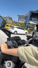 Scooter ride captured on video in sunny Fethiye, Turkey