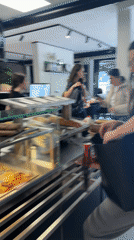 Modern cafeteria interior documented in Plovdiv, Bulgaria