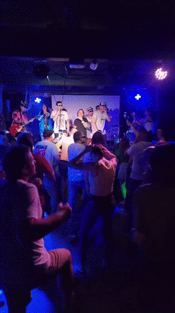 Ska band performs at graffiti-covered Moscow venue