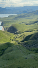 Dirt bikers gather on Ukrainian coastal hills for afternoon ride