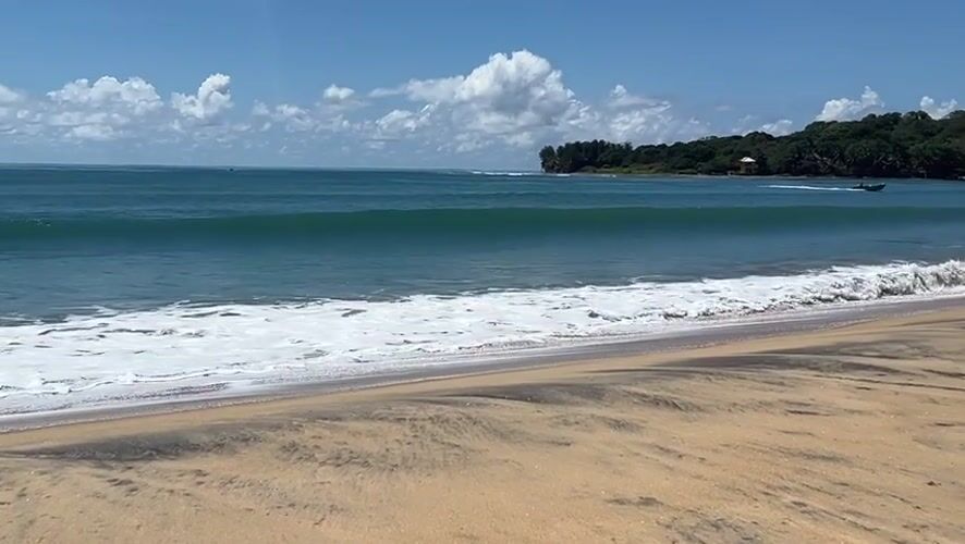 Early morning beachgoers with surfboard spotted at Arugam Bay