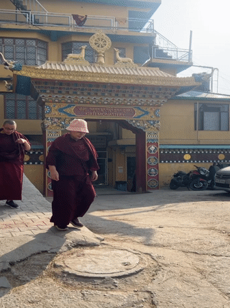 Early morning activity documented at Kirti Monastery, Dharamshala