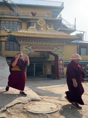 Early morning activity documented at Kirti Monastery, Dharamshala