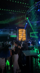 Busy nightclub scene captured in Gabrovo, Bulgaria