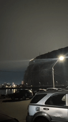 Nighttime coastal scenes documented in Arica, Chile waterfront area
