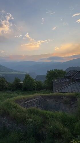 Twilight footage captures Armenia's ancient Haghpat Monastery at dusk