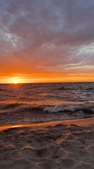Sunset captured on video at Riga beach