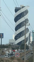 Modern spiral building documented in Tlaxcalancingo, Mexico