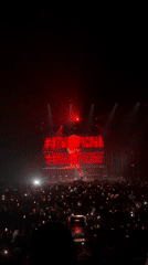 Concert crowd filmed at indoor Moscow venue