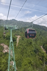 Riding the Sunworld cable car over Đà Nẵng's forested hills