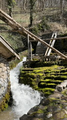 Traditional water mill and waterfall documented in Gabrovo, Bulgaria