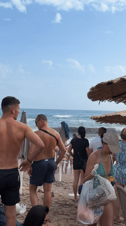 Cloudy beach day in Budva, Montenegro