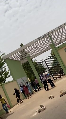 Daily activity captured at Kaduna State University entrance