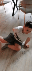 Children and baby captured during afternoon playtime activities
