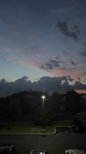 July 4th dusk skies over Allen Township suburbs