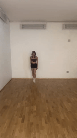 Dance and gymnastics practice session captured in Marseille studio