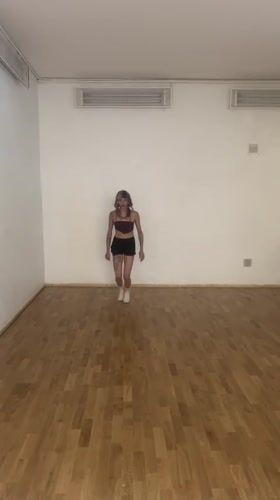 Dance and gymnastics practice session captured in Marseille studio