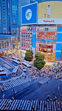Busy intersection observed from elevated view in Lahr, Germany