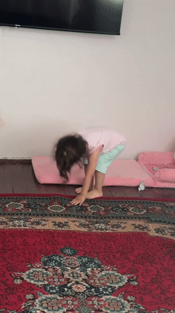 Playful indoor moments at home in Ləcət, Azerbaijan