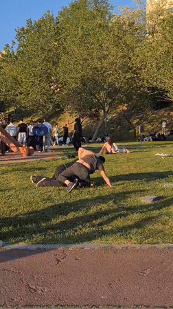 Evening activities captured in Kadıköy: fishing, park gathering