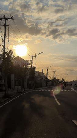 Morning street life documented in North Kuta, Indonesia