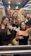 Six women take elevator selfies in Belgrade