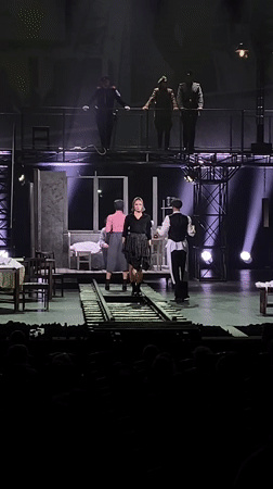 Theatrical performance featuring hospital themes staged in Rusanovo, Russia