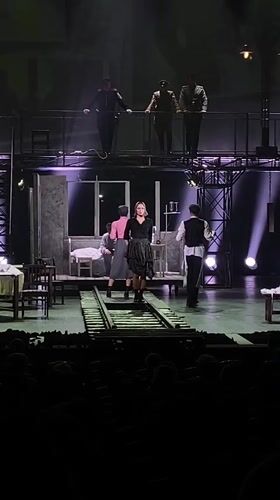 Theatrical performance featuring hospital themes staged in Rusanovo, Russia