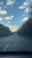 Driver records road journey in rural Russia