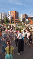 Children's art activities and family outing in Russian cities
