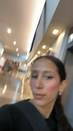 Quick selfie moment inside a Pampatar shopping mall