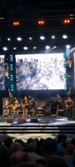 Live band concert on outdoor stage in Sopot, Poland