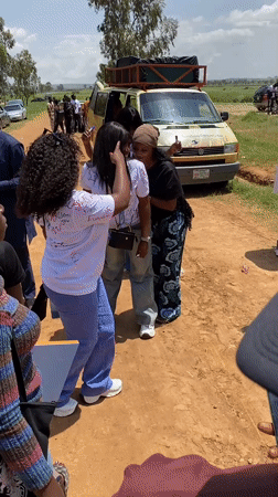 Nigerian university students celebrate graduation with outdoor festivities