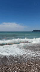 Beach day captured by visitors in Bar, Montenegro