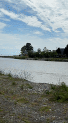 Family documents scenic river walk in Sochi, Russia