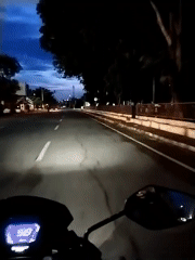 Motorcyclist captures nighttime ride footage in Lhokseumawe, Indonesia