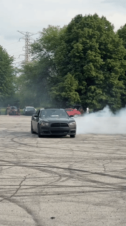 Cars perform donuts in Chicago parking lot gathering