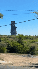 Garuda Wisnu Kencana statue observed from roadway in Bali