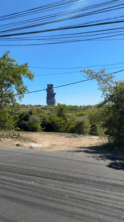 Garuda Wisnu Kencana statue observed from roadway in Bali