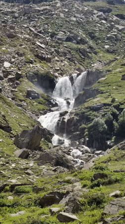 Riding through Koksar on the Manali-Leh Highway, Himachal Pradesh