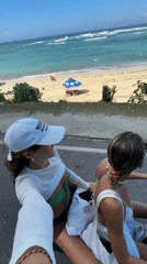 Scooter ride along Bali's clifftop coastal road