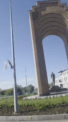 Stone archway documented in Gyumri, Armenia