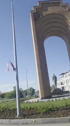 Stone archway documented in Gyumri, Armenia