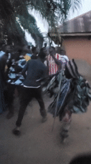Traditional masked performer draws crowd in Akwanga cultural display