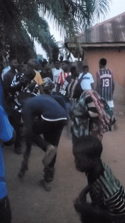 Traditional masked performer draws crowd in Akwanga cultural display