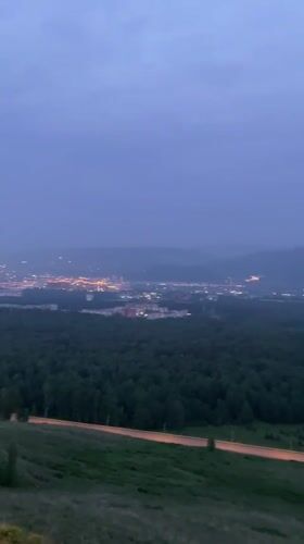 Krasnoyarsk Evening Skyline and Flag Documented by Witnesses