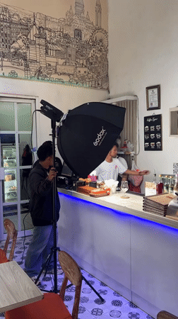 Photography session at Indonesian coffee shop captures staff